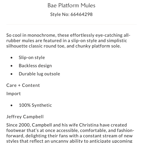 Jeffrey Campbell Bae Platform Mule / Clog NWB 7/38 - Picture 3 of 8
